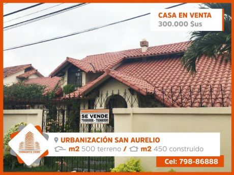 Casa En Venta UrbanizaciÓn San Aurelio.
