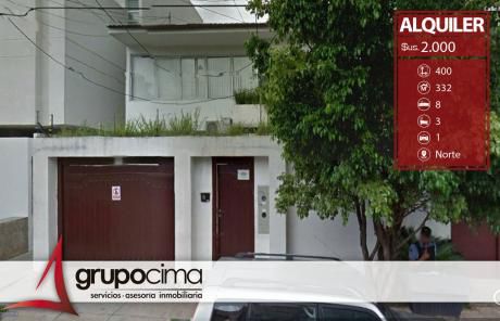 Amplia Casa En Alquiler Ideal P/oficinas En Equipetrol !!