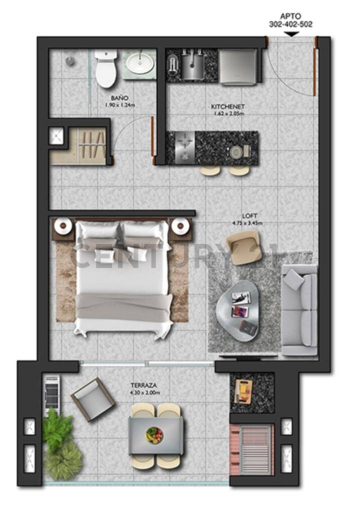 EN VENTA DEPARTAMENTO MONOAMBIENTE EDIFICIO MANANTIALES ITURBE — foto 3