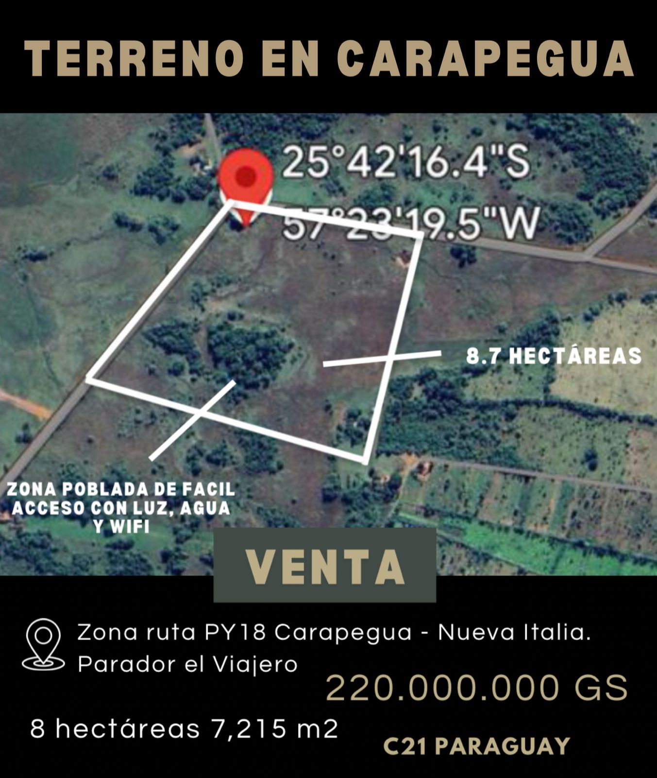 Vendo Terreno De 8,7 Hectáreas En Carapegua — foto 2