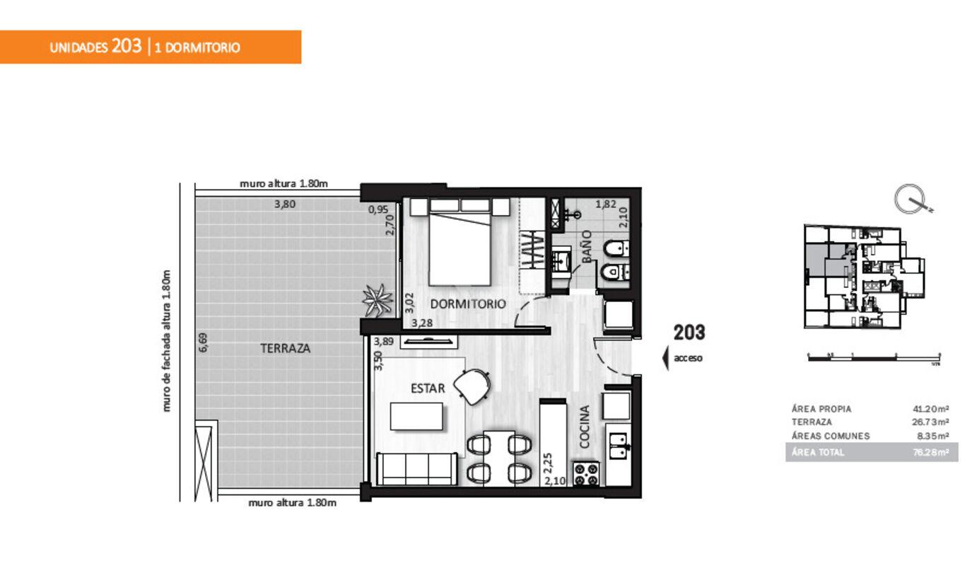 VENTA ALQUILER APARTAMENTO 1 DORMITORIO CORDÓN MERCEDES Y MAGALLANES TIPO PENTHOUSE TERRAZA · Foto 8