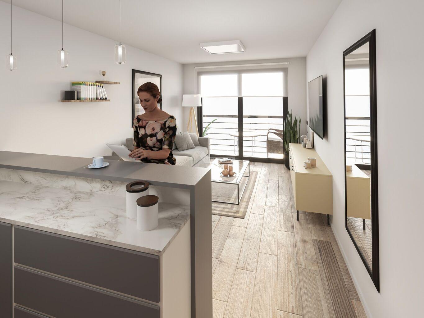 VENTA APARTAMENTO 1 DORMITORIO CORDON ANA MONTERROSO Y JOAQUIN REQUENA ED. TORRES MUNDRA CON PATIO!