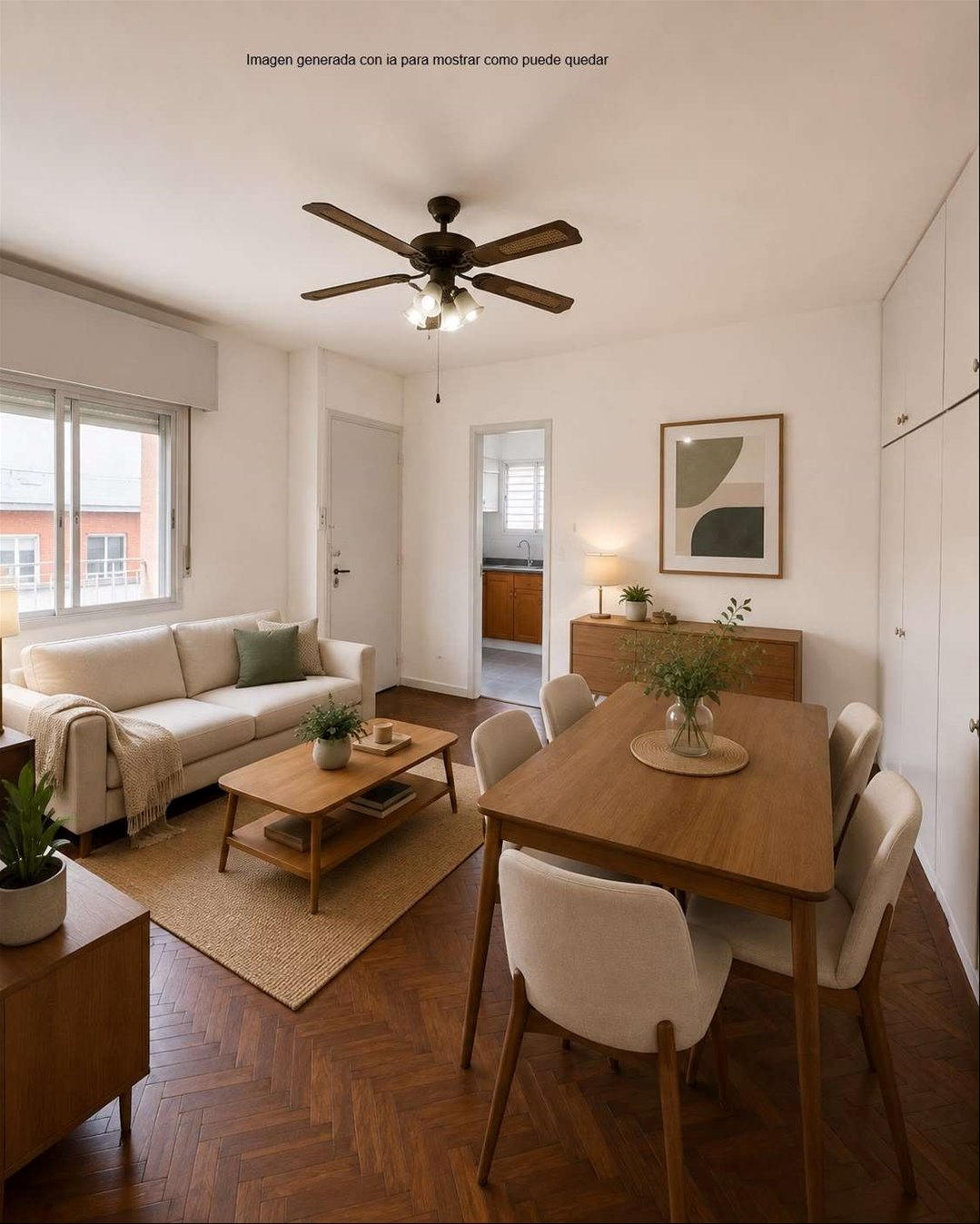 Apartamento de 1 dormitorio con balcón y patio - La Figurita