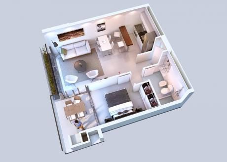 Departamento 1 Dormitorio En Barrio Las Mercedes