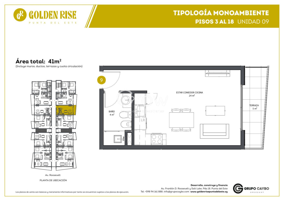 Monoambiente en venta en Roosevelt