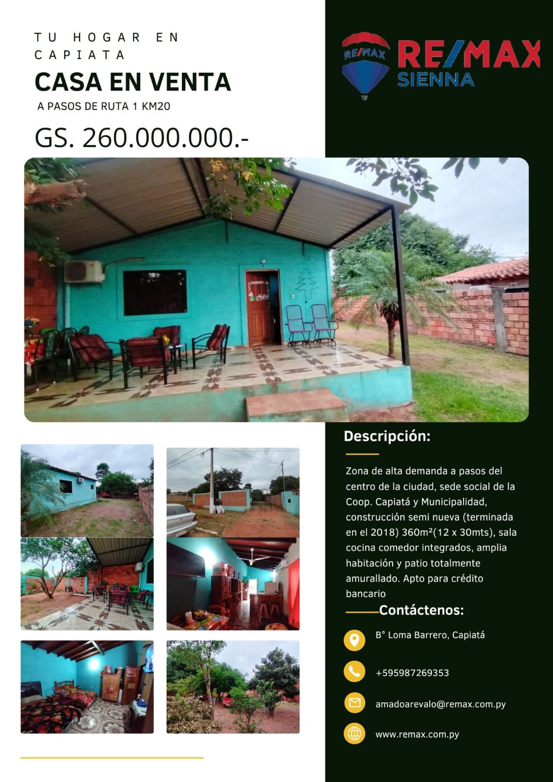 CASA EN VENTA EN CAPIATÁ   B° LOMA BARRERO  RUTA 1 — foto 2