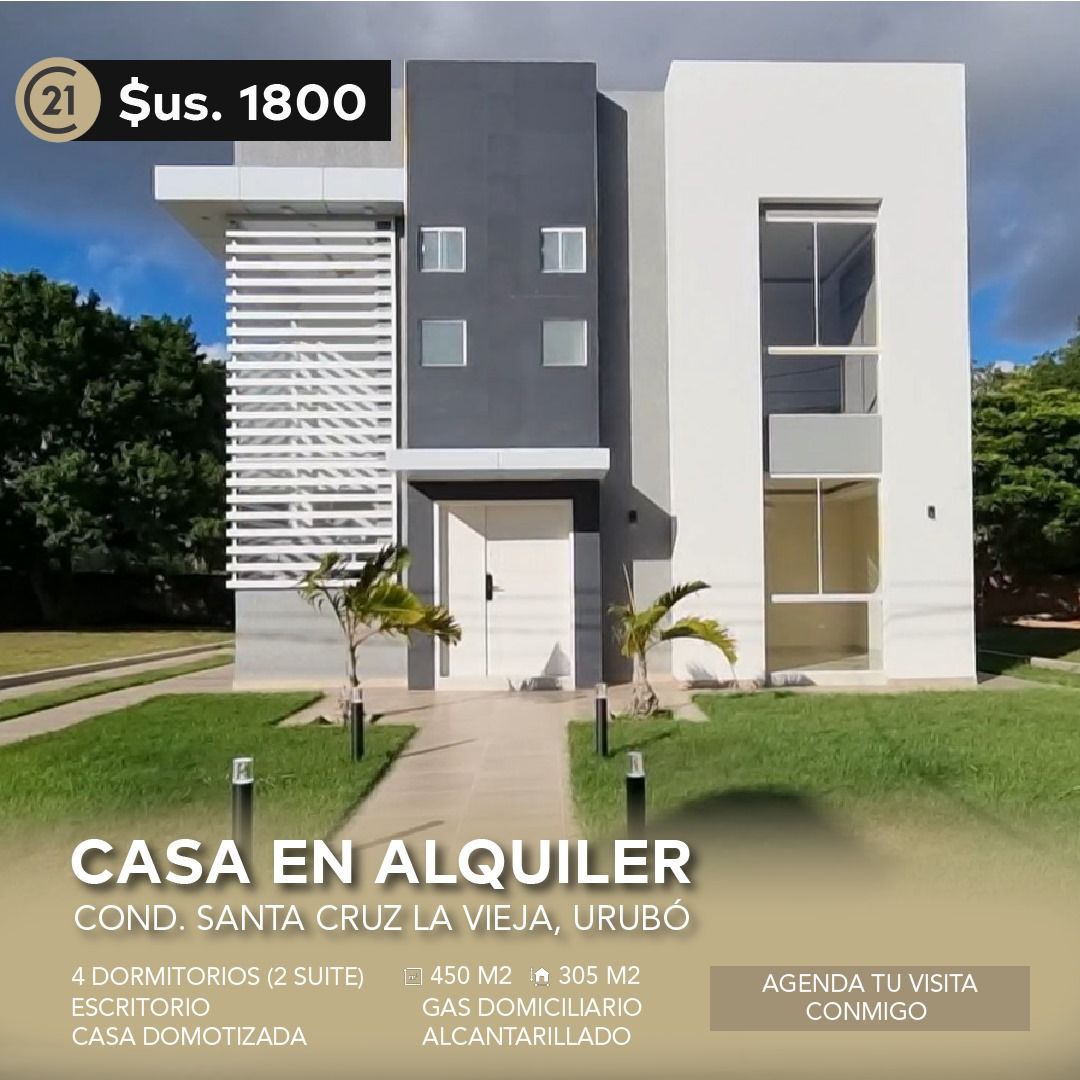 Casa en alquiler en Urubó