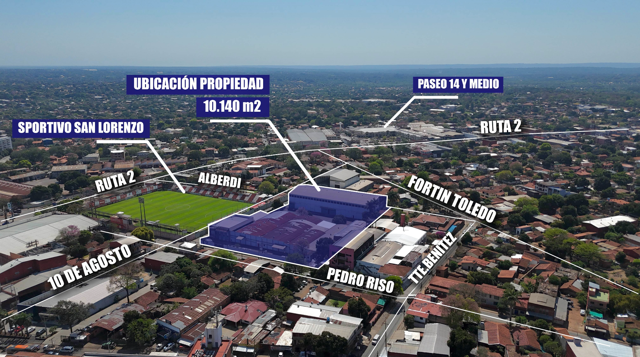 Importante propiedad comercial + de 1 Hectárea Centro San Lorenzo — foto 2