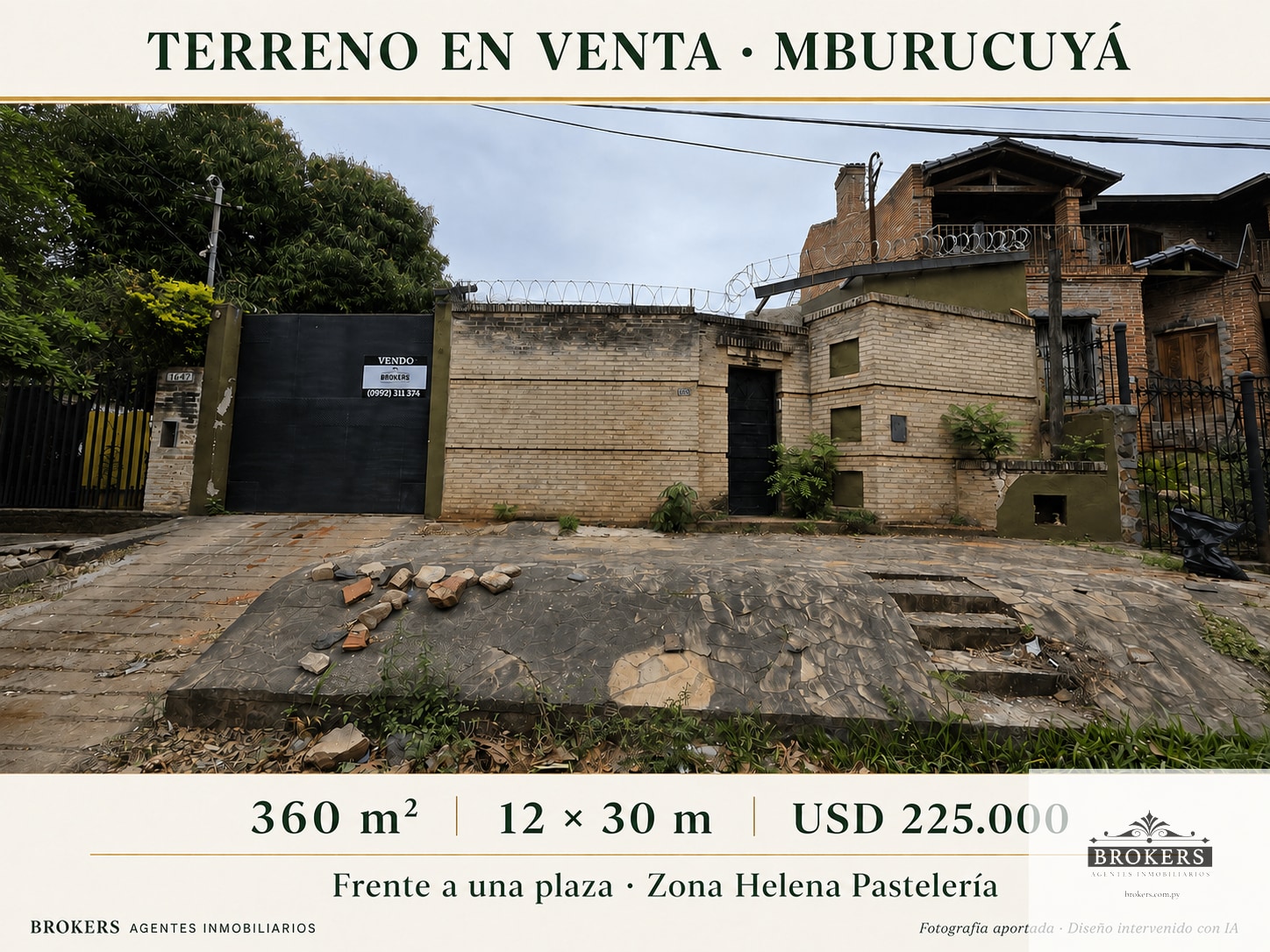 Terreno en venta en Mburucuyá: 360 m2 frente a la plaza, cerca de Julio Correa — foto 2