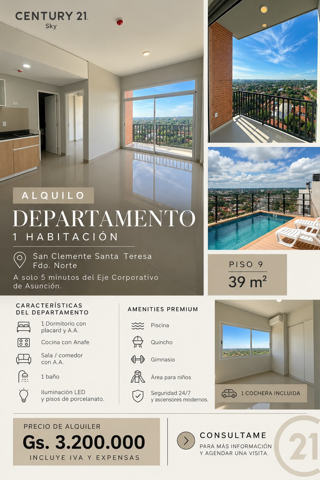 Departamento en alquiler en Fernando de la Mora