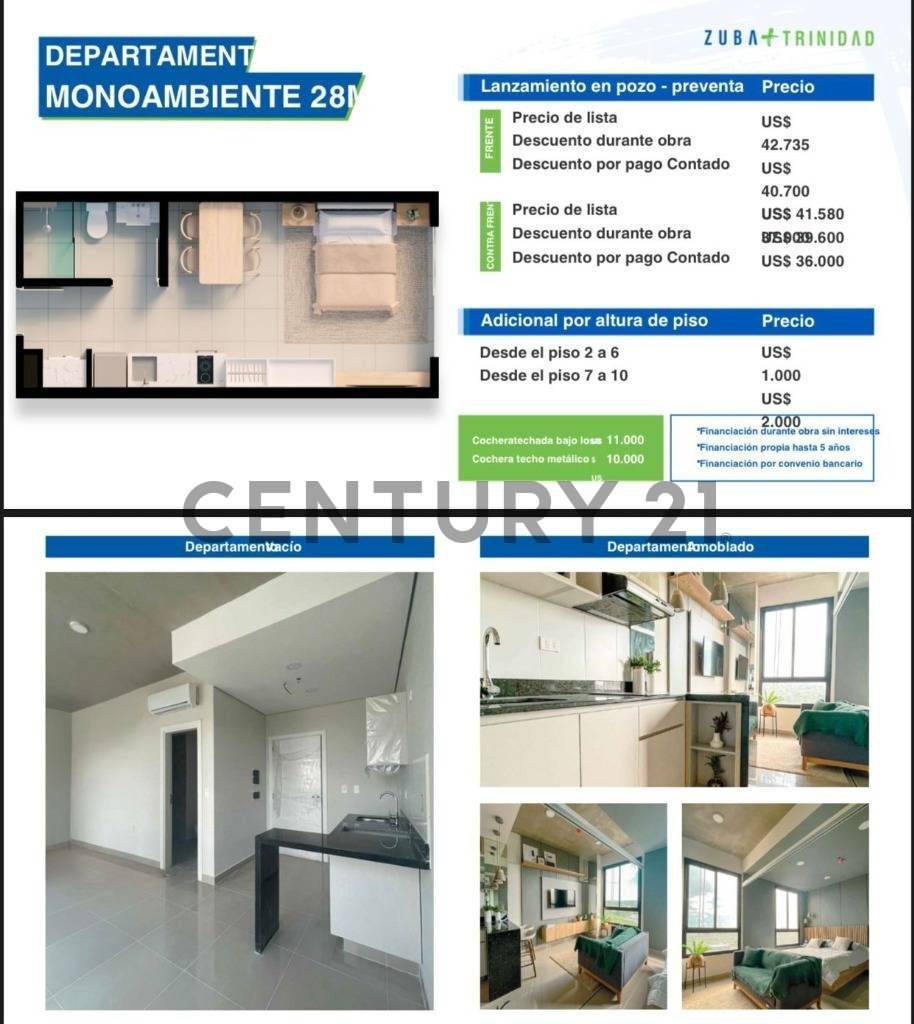 VENDO DEPARTAMENTO MONOAMBIENTE ZUBA TRINIDAD — foto 2