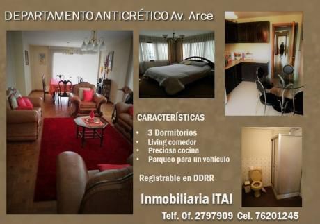 Departamento En Anticrético - Av Arce