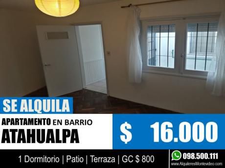 Apartamento En Alquiler 1 Dormitorio