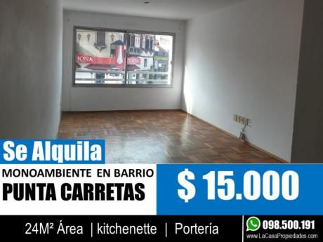 Apartamento En Alquiler Monoambiente