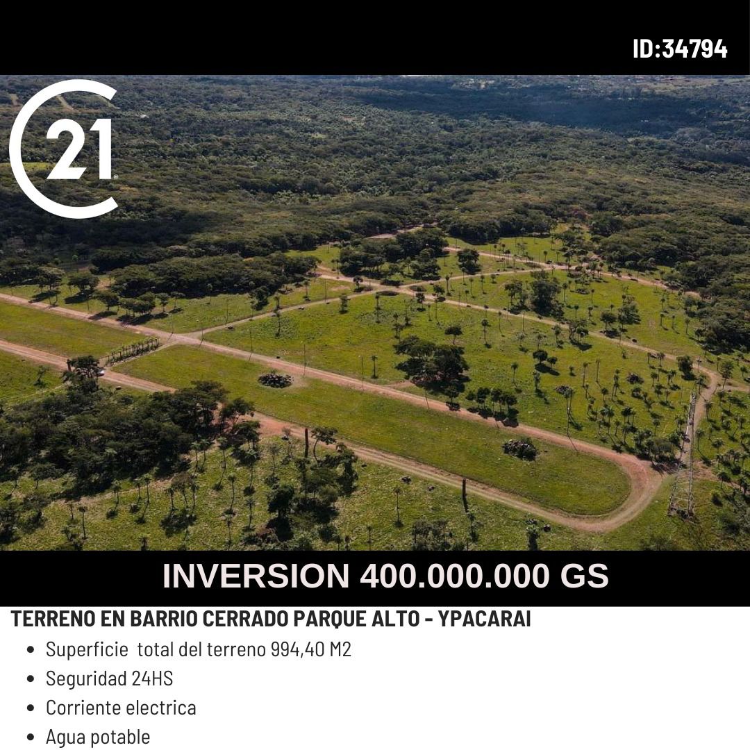 VENDO TERRENO CON VISTA AL LAGO EN BARRIO CERRADO – PARQUE ALTO DE YPACARAÍ — foto 2