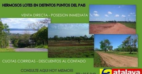 Hermosos Lotes En Atalaya De Inmuebles!!!