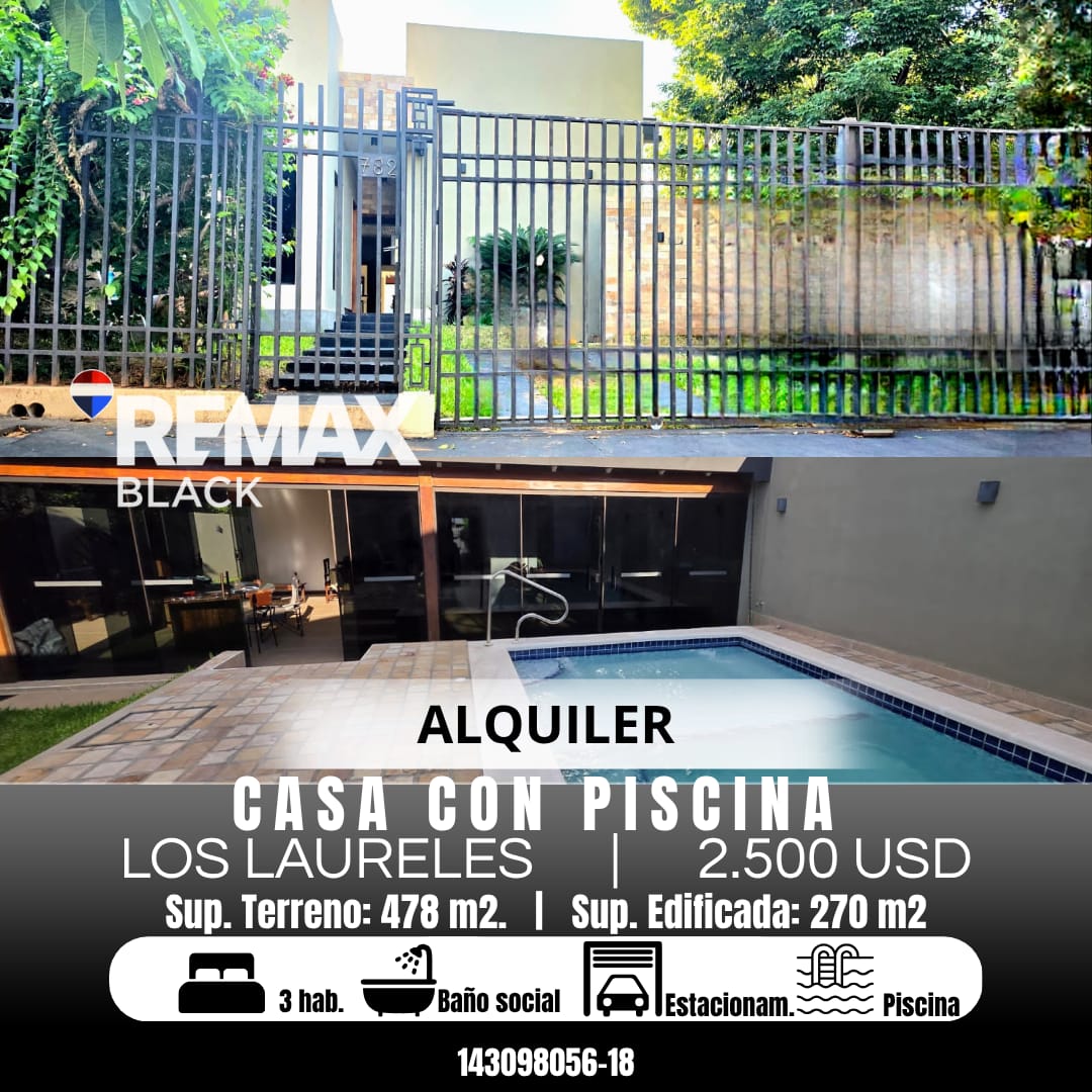 Casa en alquiler en Los Laureles