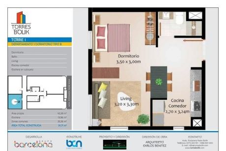 Torres Bolik Vende Hermosos Departamentos De 1 Dormitorio - Encarnacion