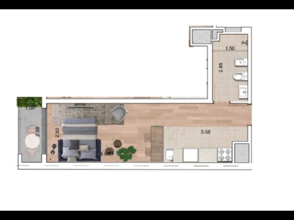 ALQUILA APARTAMENTO MONOAMBIENTE CON BALCON · Foto 4