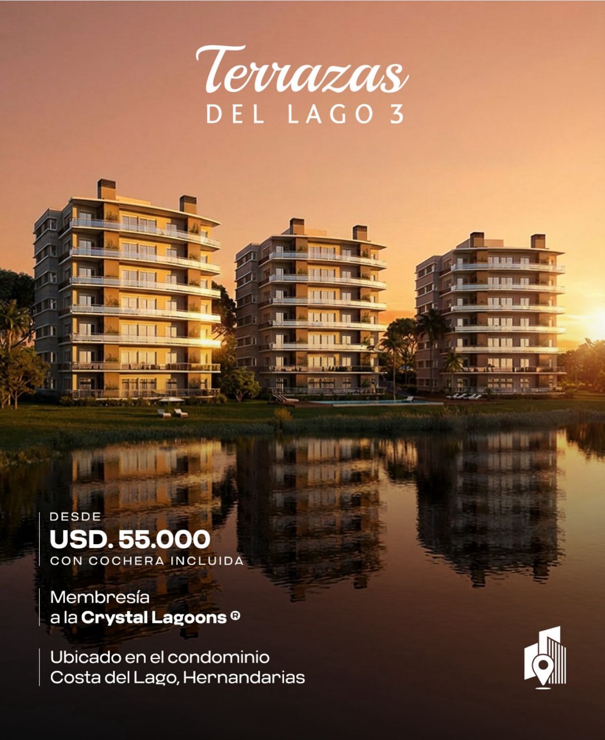 Departamento en pozo TERRAZAS DEL LAGO