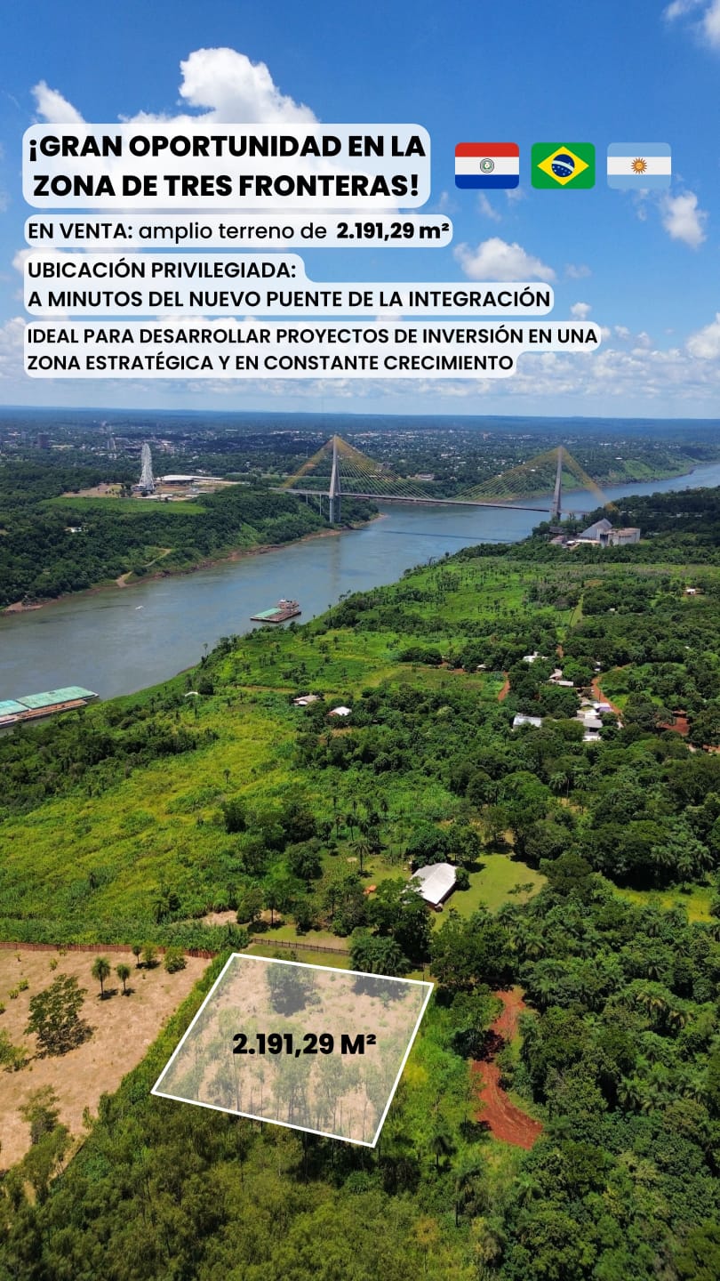 Vendo terreno en 3 Fronteras. Cerca del Puente de la Integracion — foto 2