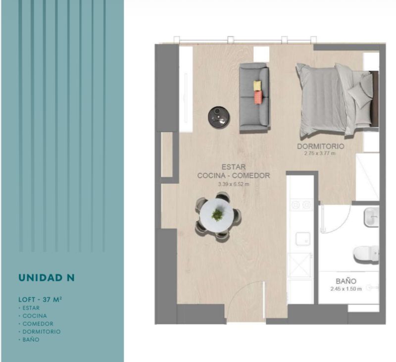 VENDO DEPARTAMENTO TIPOLOGÍA LOFT EN PETRA IMPERIALE - LAS LOMAS — foto 2