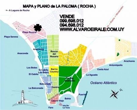Terreno En Rocha<la Paloma> Zona La Serena 500 M2*