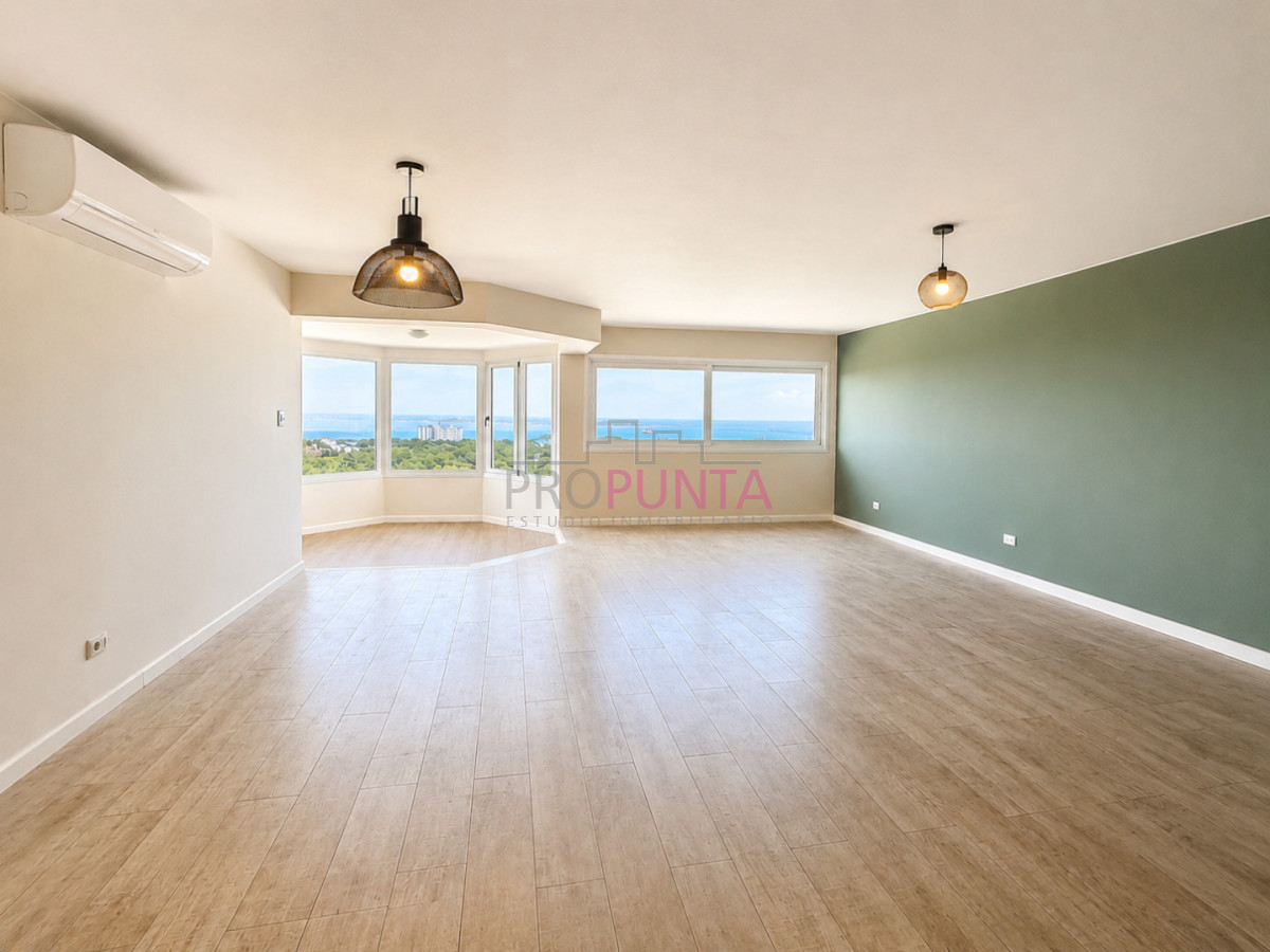 Alquiler Anual de amplio apartamento de 3 Dormitorios completamente reciclado sobre Roosevelt, Punta del Este