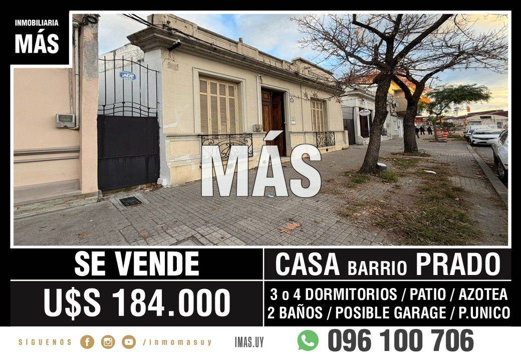 Casa Venta Padrón Único Prado Montevideo iMas.uy R *