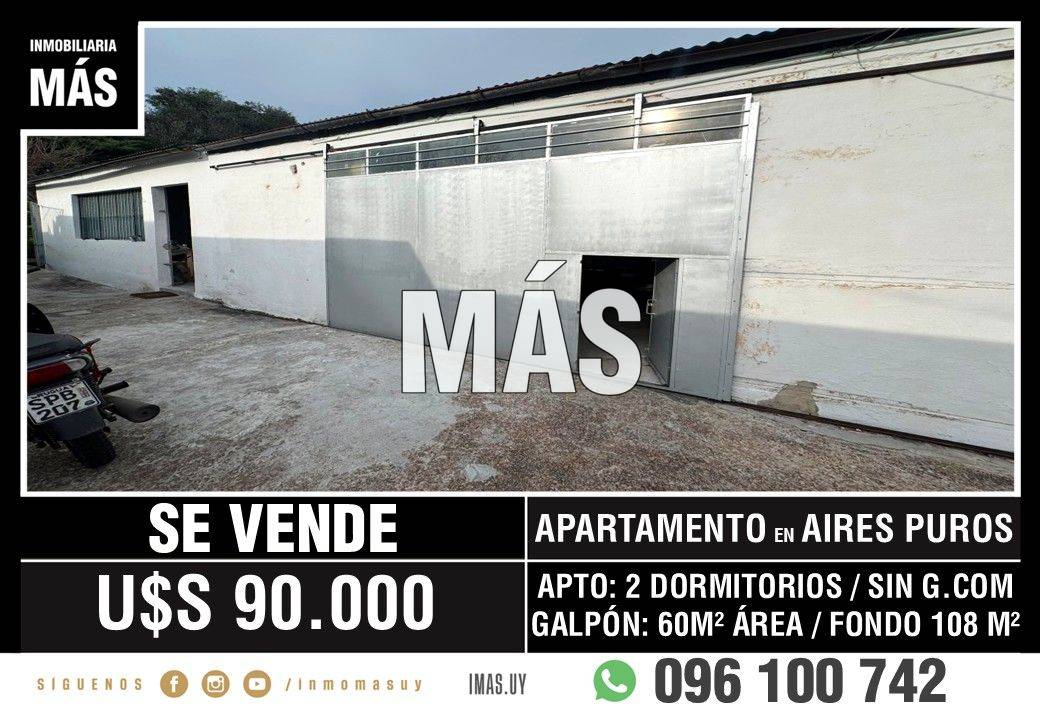 Apartamento + Galpón Venta Aires Puros Montevideo iMas.uy LM *