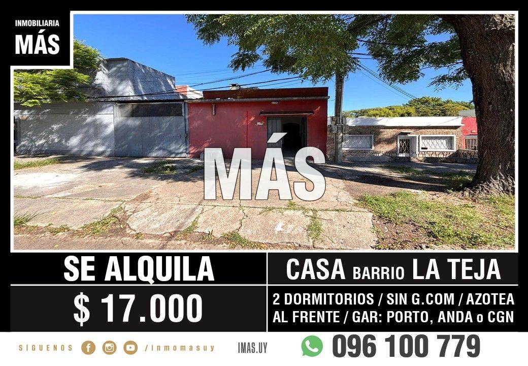 Casa Alquiler La Teja Montevideo iMas.uy MC *