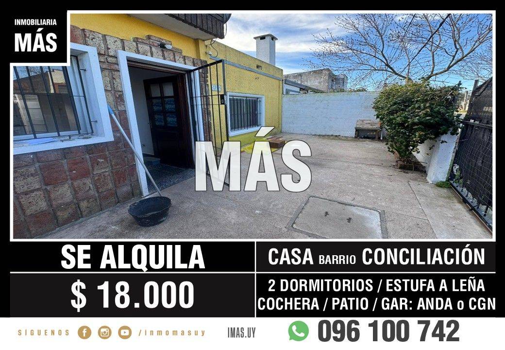 Casa Cochera Alquiler Conciliación Montevideo iMas.uy LM *