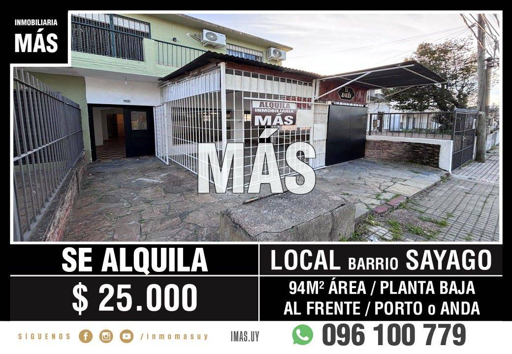 Local Comercial Alquiler Sayago Montevideo iMas.uy MC *
