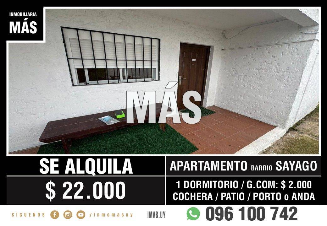 Apartamento en alquiler en Sayago