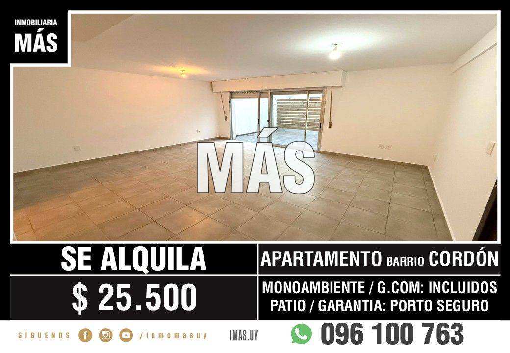 Apartamento Alquiler Cordón Montevideo iMas.uy P *