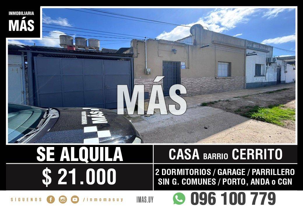Casa Alquiler Garage Cerrito Montevideo iMas.uy MC *