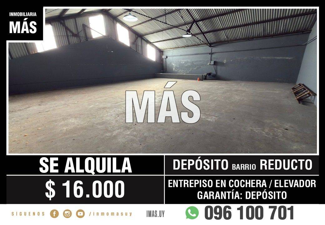 Depósito Alquiler Reducto Montevideo iMas.uy L *
