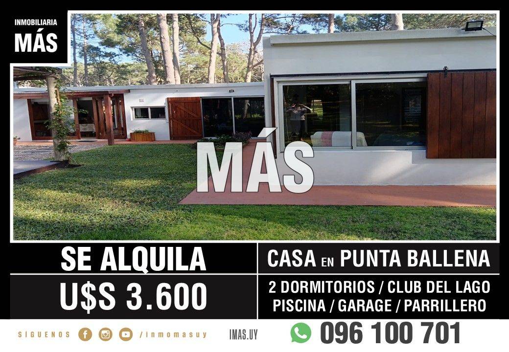 Casa en alquiler en Punta Ballena
