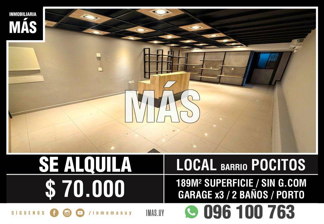 Local Comercial Alquiler Pocitos Montevideo iMas.uy P * · Foto 1