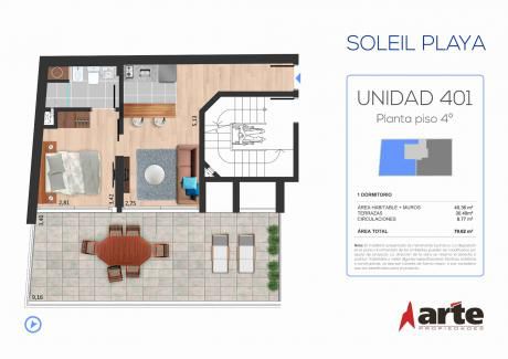 Penthouse! 1 Dorm, Orientado Al Sol, Enorme Terraza!