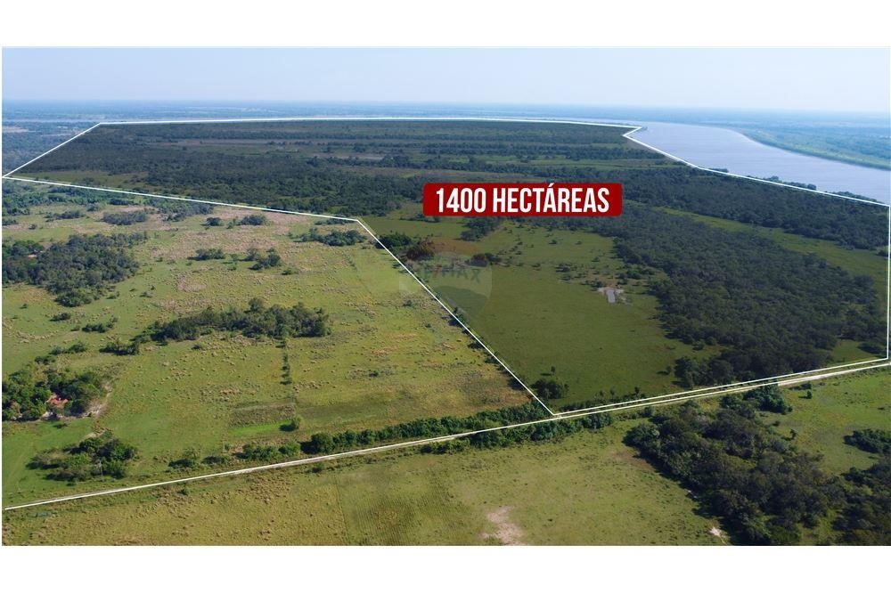 VENDO TERRENO EN PILAR CON ORILLAS AL RIO PARAGUAY 1400 HECTAREAS — foto 3