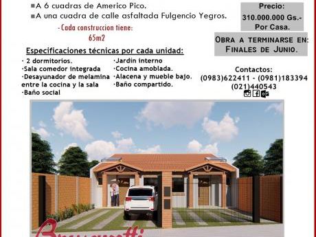 Vendo Casas A Estrenar En Villa Elisa!
