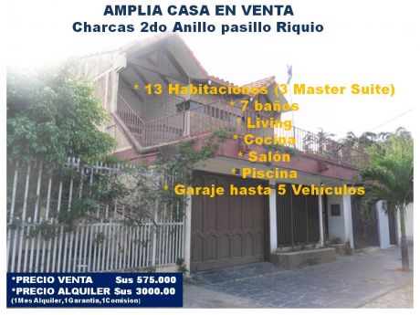Amplia Casa En Venta