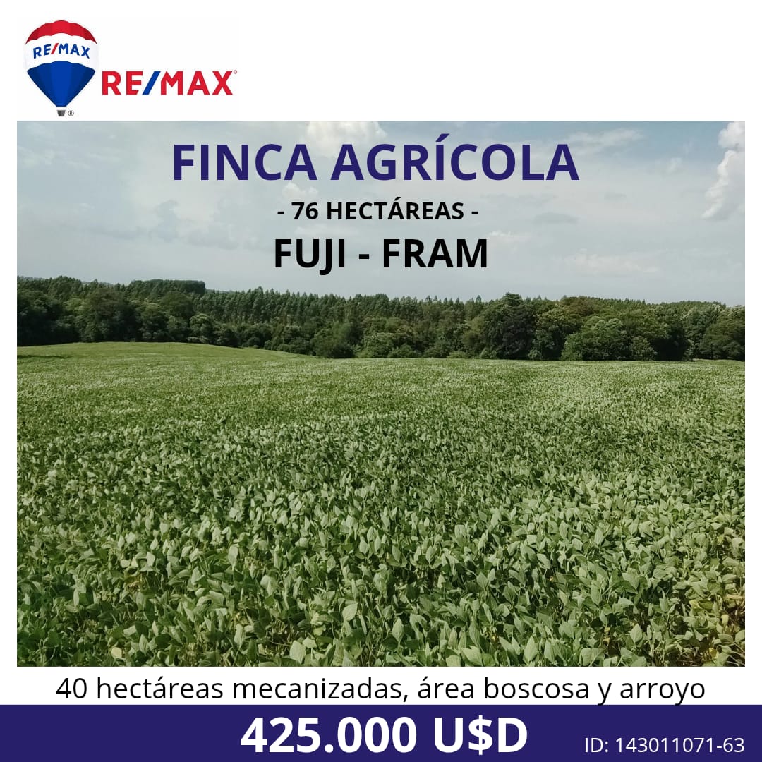 Vendo Finca Agrícola de 76 Hectáreas en Zona Fuji, Fram - CLCS6924798 — foto 2