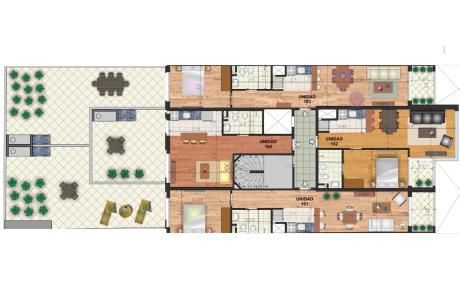 Apto Tipo Casa, 1 Dorm 57m2 + 54m2 De Patio Estrena 2019