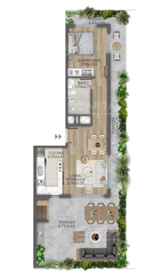 Apartamento de un dormitorio con parrillero propio y vista al mar en Parque Rodo · Foto 8