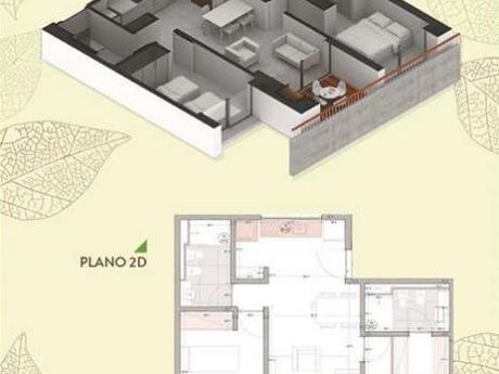 Tierra Inmobiliaria –departamento De 2 Dormitorios En Bernardino Caballero