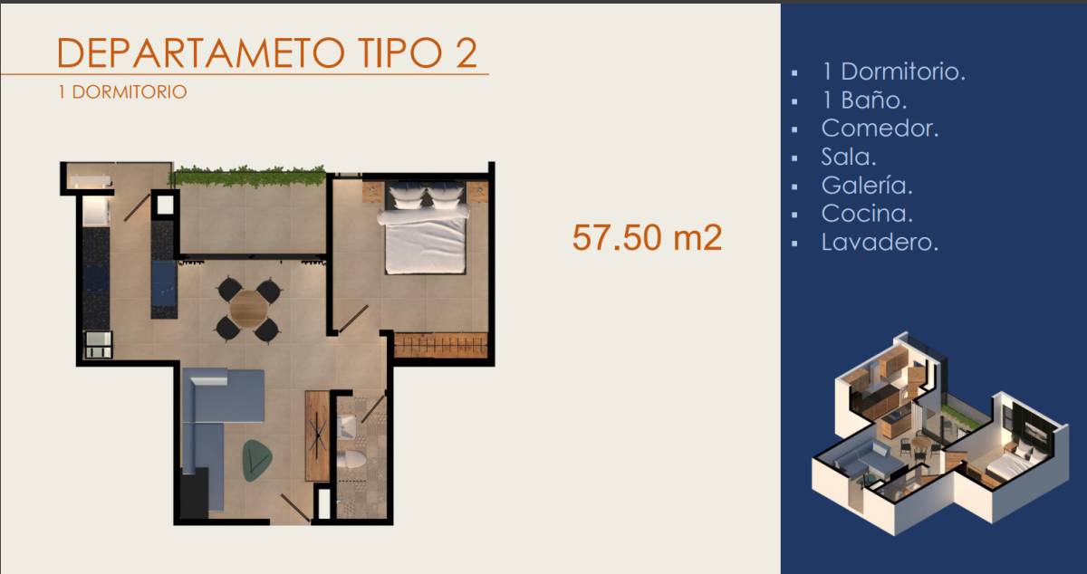 Departamento a estrenar de 1 Dormitorio en Fernando de la Mora Zona Pinedo — foto 2