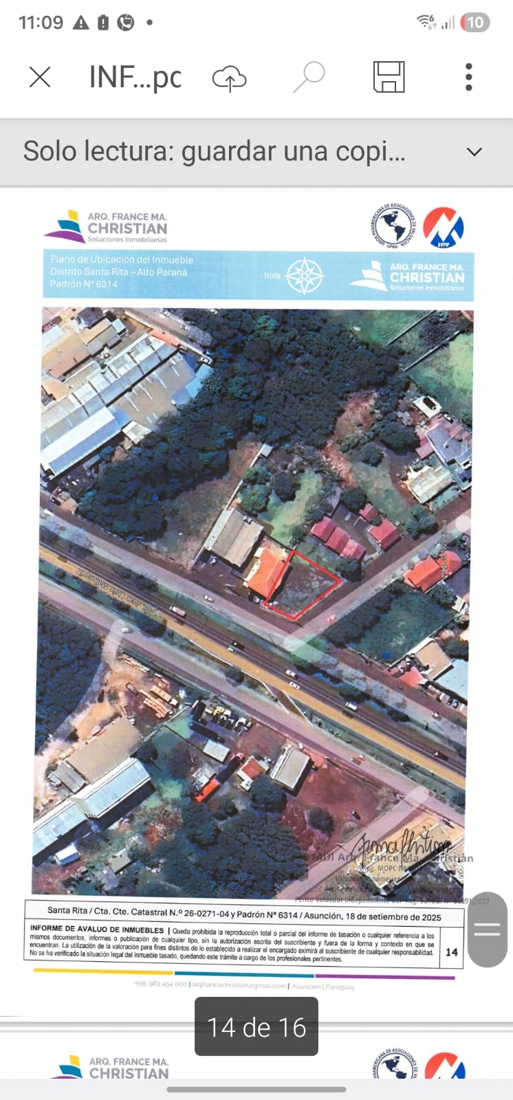 Vendo Terreno en Santa Rita | 736 m2 | Sobre Ruta PY06 | Gs. 1.900 Millones — foto 2
