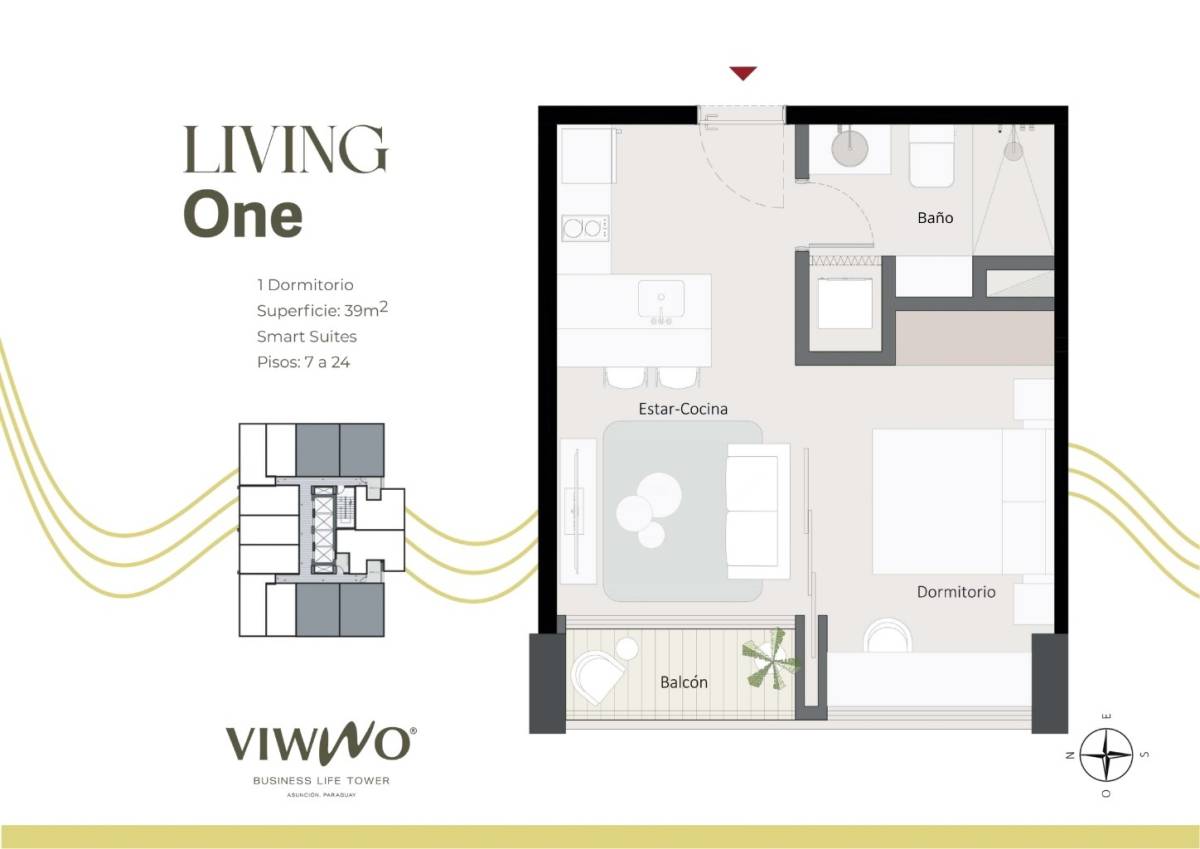 Depto. de 1 Dorm. en VIWWO | Las Lomas — foto 2